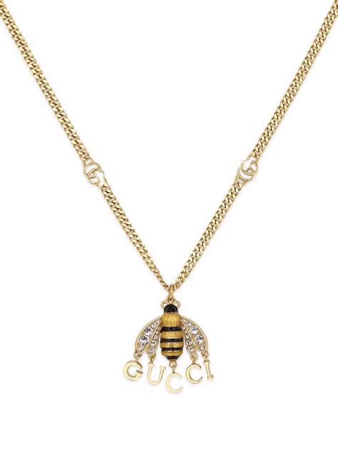 wolf gucci necklace|designer bee necklace Gucci.